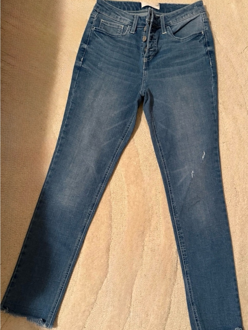 LC Lauren Conrad Washed Blue stretch Ankle Jeans